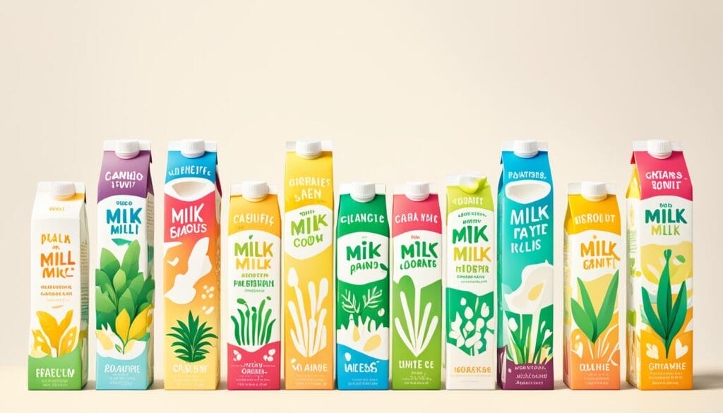 Variety of Plant-Based Milk Options